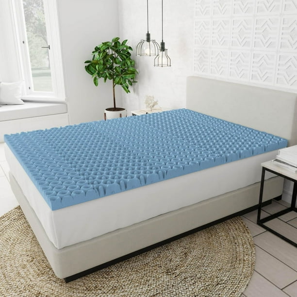 Surmatelas King Mousse Mémoire de Forme Rembourrage en Fibre 1930x2032x101,6 mm | FR