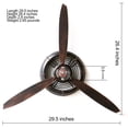 thumbnail image 3 of Reloj de pared artístico AOROTOE con hélice de avión antigua para decoración de pared, 3 of 7