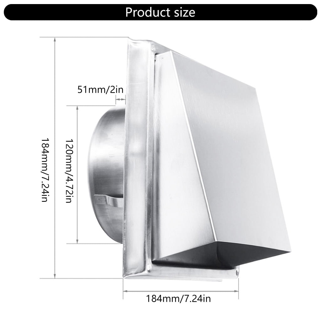 RUISINERY Stainless Steel Air Outlet Exhaust Grille Covers Wall Ceiling Air Vent Ducting Ventilation Exhaust Grille Enduring
