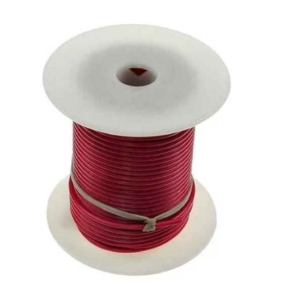 KarParts360 Primary Wire | Vinyl | Red | Copper Conductor | 14 ga. Gauge