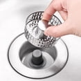thumbnail image 4 of Tapón de desagüe para fregadero de cocina Kdkad, tapón emergente de acero inoxidable 304, filtro de cesta con núcleo de rebote antiobstrucción para fregadero de cocina estándar, 4 of 8