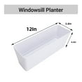 thumbnail image 2 of QZS Window Box Planter,1Pack Reusable Plastic Plant Pot for Yard Decor,12x3.8x4.6In Rectangle Flower Pot for Office Outdoor Decoration(White), 2 of 6