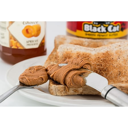 - Peel-n-Stick Poster of Snack Peanut Butter Breakfast Jam Spread Toast Poster 24x16 Adhesive Sticker Poster Print