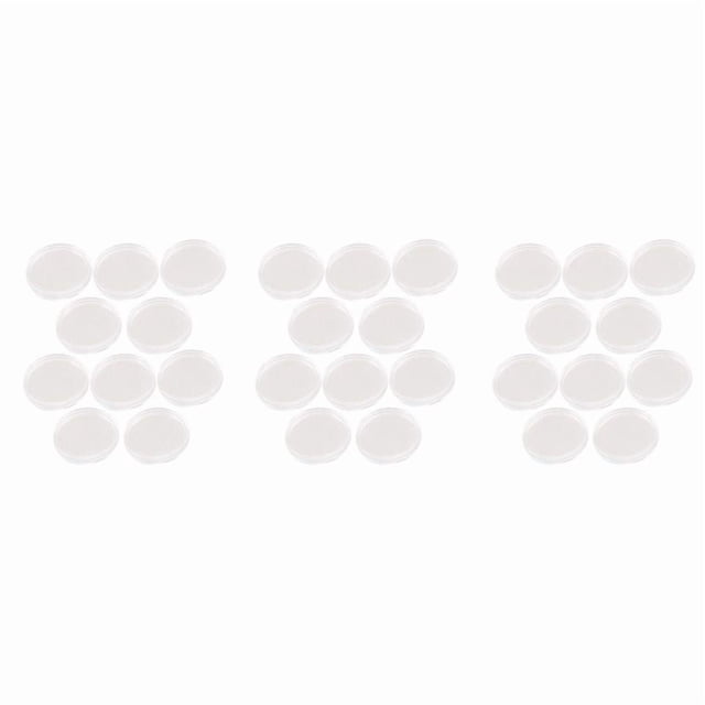 30 Pzs Caja de Monedas de Plastico Transparente Redonda Pequena 30mm