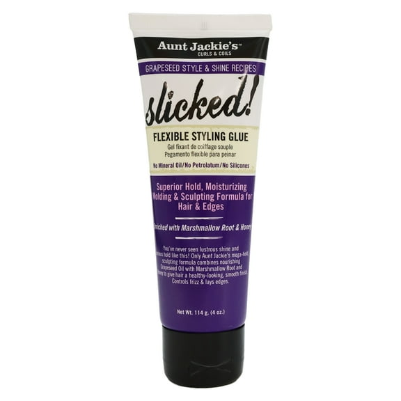 Aunt Jackie's Grapeseed Style Slicked Flexible Styling Glue, 4 Oz.