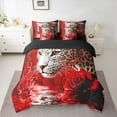 thumbnail image 2 of Castle Fairy Female Men Women Animal Cheetah Twin Bedding Sets 7-Piece,Floral Rose Leopard Bedding Comforter Set Microfiber,Jungle Wildlife Breathable Sheet Sets,Breathable Home Decor,Reversible, 2 of 8