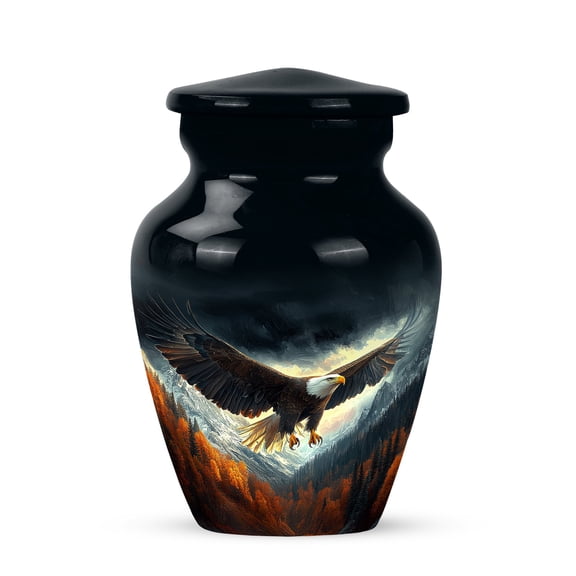 Yatskia Flying Eagle Small Funeral Urns for Human Ashes Adult Men and Women, Mini Cremation Urn for Adult Ashes, (Classic 3 Inch, Pack of 1)