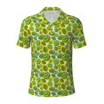 thumbnail image 2 of Daiia Watercolor Kiwi Fruits Summer Pattern Men’s Polo Shirts,Solid Deck Shirt,Classic Fit, Breathable Cotton Polo for Casual and Sport Wear-4X-Large, 2 of 7