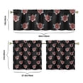 thumbnail image 6 of Pioneer Kitchen Curtains and Valance Set 24 Inch Tier Red Rose Floral Curtains Small Drapes for Cafe Living Room Bathroom Farmhouse 3 Pieces Set Rod Pocket, 6 of 6