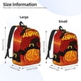 thumbnail image 4 of Balery Halloween Pumpkin Vintage Canvas Backpack for Men and Women - Large Capacity, Durable Travel Laptop Bag for School, Work, Hiking, and Outdoor Activities, 4 of 7
