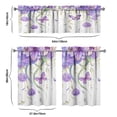 thumbnail image 6 of Purple Flower Butterfly1(1) Kitchen Curtain Valance 3 Piece Home Curtains and Valance Set Curtain Sink Window Decor Window Treatment Tier 27.5x36 Length, 6 of 6