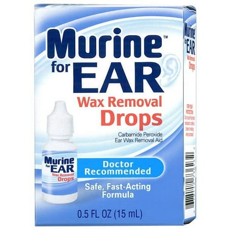 Murine Ear Wax Removal Drops, 0.5 oz Ear Drops Bottle 1 ct. (Pack of 6)