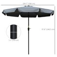 thumbnail image 3 of Outsunny 8.5 ft Outdoor Patio Umbrella with Tilt and Crank for Deck Garden, 3 of 10