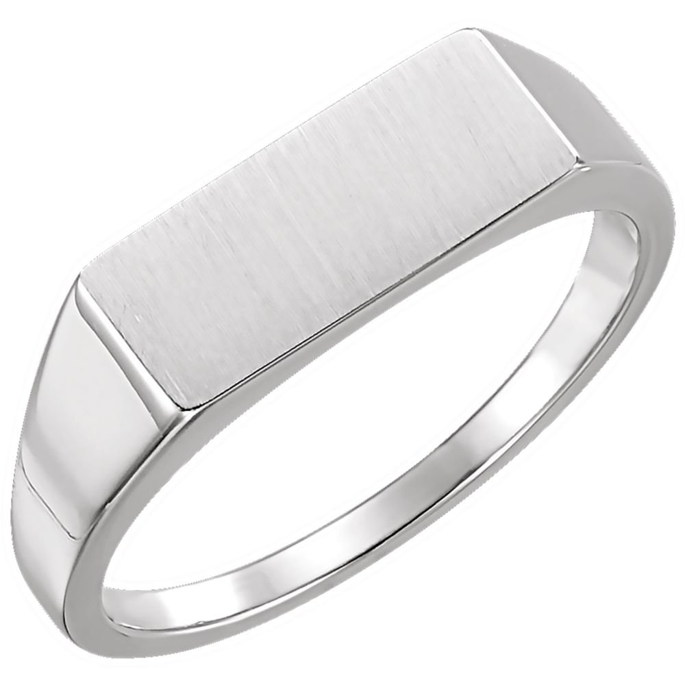 Jewelplus Platinum Men Gents Rectangle Men Gents Ring