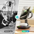 thumbnail image 6 of delpattern 3 in 1 Charging Station for iPhone, Magnetic Wireless Charger for iPhone 14 13 12 11/Pro/XS/XR,AirPods 3/2/Pro, Charger Dock Station for iWatch 7/6/5/4/3/2, Black, 6 of 9