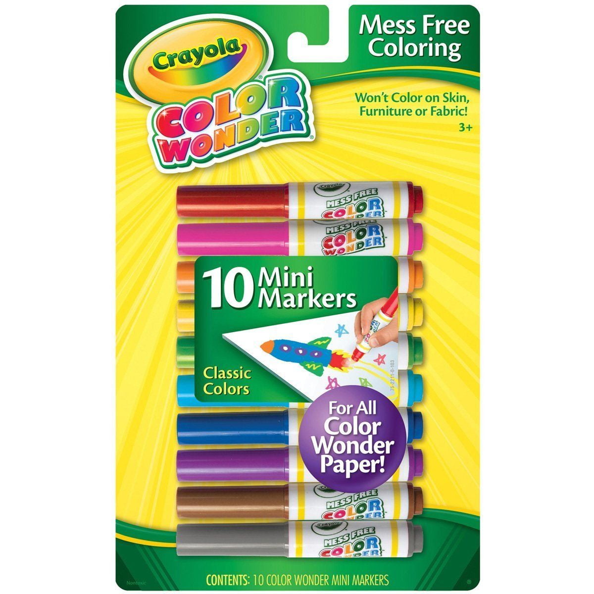 count of 4 40 marker Crayola Color Wonder 10 Mini Markers Classic