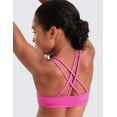 thumbnail image 6 of CRZ YOGA Girls Softness Butterluxe Cross Sports Bra Yoga Athletic Casual Double Spaghetti Strap Kids Teen, 6 of 7