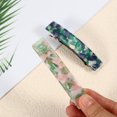 thumbnail image 6 of Vocoste 2 Pcs Hair Barrettes Tortoise Shell Hair Clips Acetate French Hair Barrettes for Thick Hair Green Pink, 6 of 6