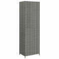 thumbnail image 4 of vidaXL Garden Storage Cabinet Grey 59x40x180 cm Poly Rattan, 4 of 5