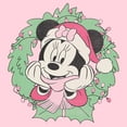 thumbnail image 2 of Juniors Minnie Mouse Adorable Christmas Wreath Pose T Shirt, 2 of 5