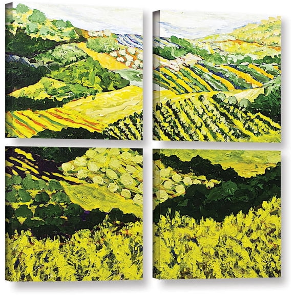 ArtWall Allan Friedlander "Changing World" 4-Piece Gallery-Wrapped Canvas Square Set