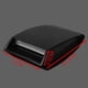 thumbnail image 3 of Car Decorative Hood Scoop Resin Air Flow Intake Scoop for Accessory Black, 3 of 5