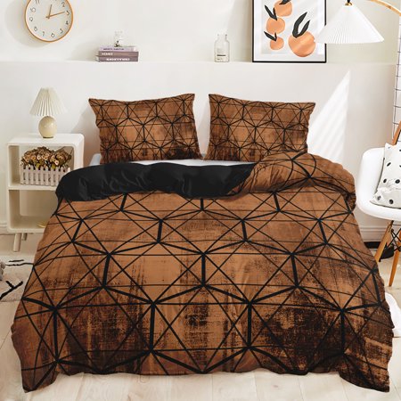 Hosima 3 Piece 3D Digital Printed Duvet Cover Full Size Bedroom Decorative Bedding Set,DEL77-King