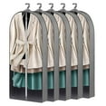 thumbnail image 5 of Trayknick Dustproof Waterproof Breathable Garment Bag - Clear Zipper PVC Wardrobe Hanging Clothes Dust Cover (1/5Pcs), 5 of 8