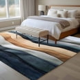thumbnail image 5 of Abstract Color Block Area&nbsp;Rug 6x9ft Colorful Line Curve Linen Texture Non-Slip&nbsp;Washable Square&nbsp;Rugs Soft Felt Indoor Floor Mat for Bedroom Kitchen Living Room Bathroom, 5 of 9