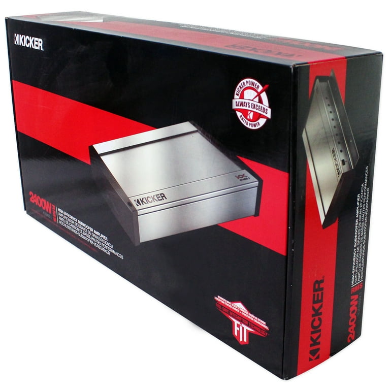 K　① KICKER KX2400.1 Car Amplifier - Bass Audio, Mono Amp, 1-channel