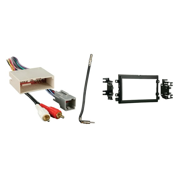 Ford F-250/350/450/550 XL (without CD) For 2013-2016 Double DIN Metra Car Stereo Installation Package