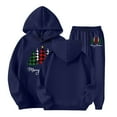thumbnail image 4 of Boys Girls Christmas Sweatsuit Set 2 Piece Graphic Casual Long Sleeve Hoodie Holiday Sweatershirt Pullover Jogging Pants Girls Size 7-8 Years Clothes, 4 of 4