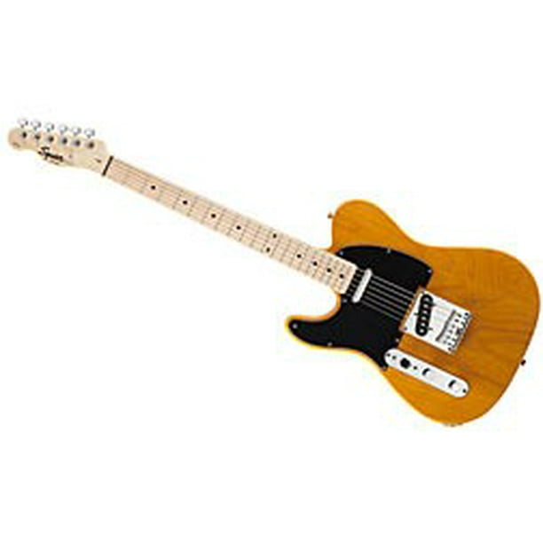 Fender 031 0223 550 Squier Affinité Telecaster Corps Solide Guitare Électrique Gaucher Manche en Érable Butterscotch Finition Blonde
