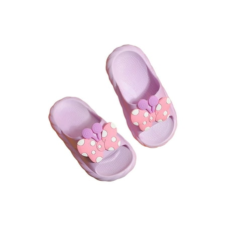 

Rockomi Girls Non-Slip Slide Sandals Beach Backless Kids Soft Purple 11.5C/12C