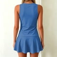 thumbnail image 6 of Womens Tankini Bathing Suit 2 Piece Swimwear with Sleeveless Tank Top and Flared Swim Skirt Modest Tummy Control Swimwear, M, 6 of 6