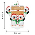 thumbnail image 3 of Maxora Personalized Gifts for Christmas Personalized Christmas Ornament Family 4 North Pole Penguin Free Customize, 3 of 9