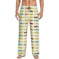 thumbnail image 1 of Kdxio Colorful Mustache Pattern Men's Pajama Pants, Elastic Waist with Drawstring and Pockets, Comfortable Loungewear-Small, 1 of 6