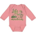 thumbnail image 3 of Inktastic Life's Better Mountains Girls Long Sleeve Baby Bodysuit, 3 of 5