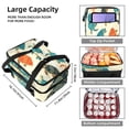 thumbnail image 3 of Turtle Insulated Double Layered Lunch Bag with Two Compartments, Large Capacity, and Handheld Design - 7.1x11.4x16.1 Inches, 3 of 6