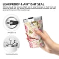 thumbnail image 5 of PAYOHTO Roses Birds Beige Insulated Stainless Steel Tumbler 12 oz Thermos Come with Straw Kids Leak-Proof Travel Mug Cup, 5 of 7