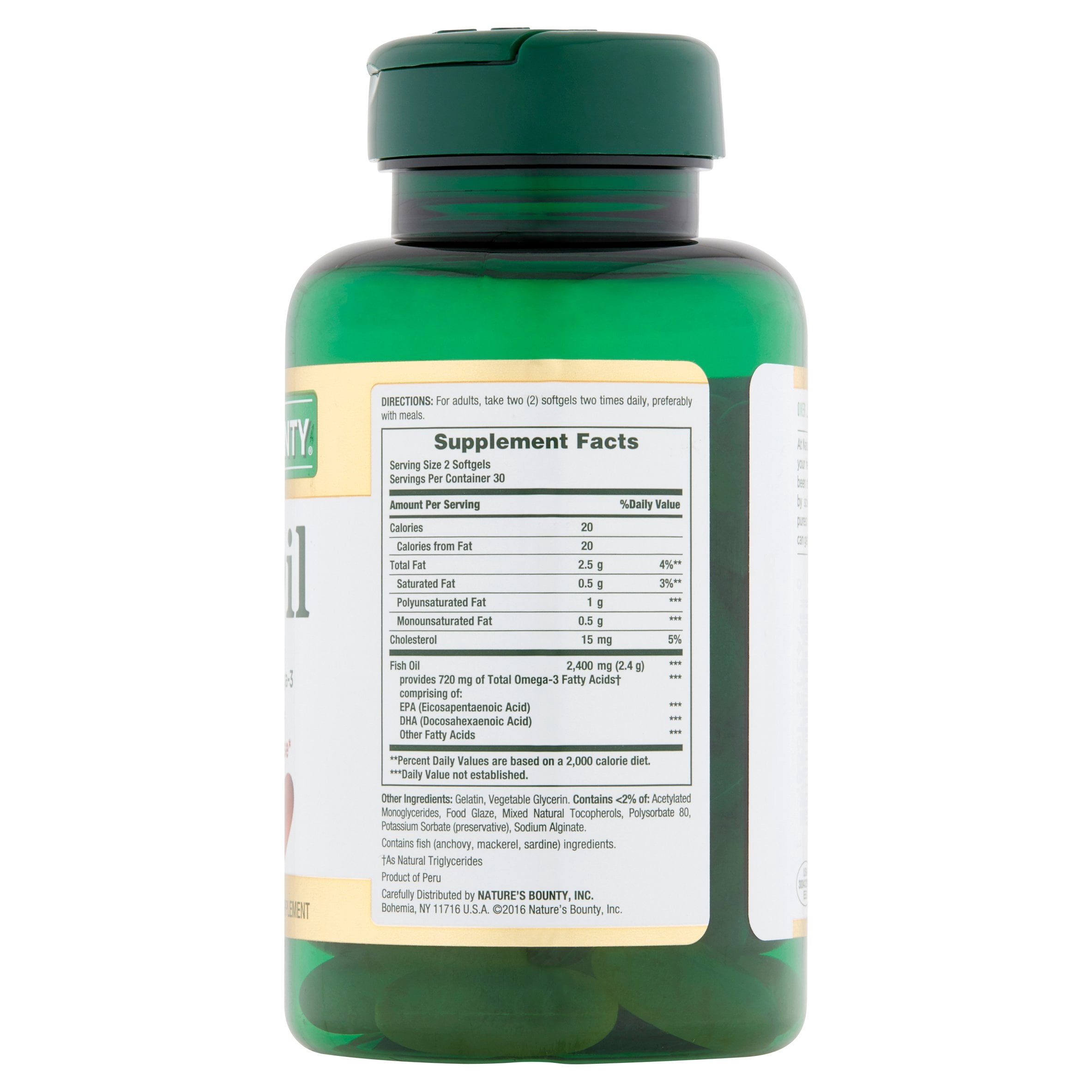 Nature's Bounty Fish Oil, 1200mg, Softgels, 60 Each