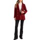 thumbnail image 2 of Abrigo de invierno de doble botonadura con solapa de muesca para mujer INSPIRE CHIC, de manga larga, XS, rojo oscuro, 2 of 6