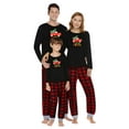 thumbnail image 1 of GRNSHTS Matching Family Pajamas Sets Christmas PJ's Letter Print Top and Plaid Pants Jammies Sleepwear (Plaid-car,Men L), 1 of 9