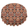 thumbnail image 2 of Geometric Stripe Red Pattern Round Tablecloth 60"x60", Wrinkle Resistant Wipeable Table Cover for Kitchen Dining Room Picnic Patio and Party, 2 of 6