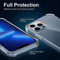 thumbnail image 3 of Funda de teléfono transparente a prueba de golpes para iPhone, cubierta trasera de silicona transparente, parachoques de lujo para iPhone 15, 13, 12, 11, 14 Pro Max, Mini, XR, XS, 7, 8 Plus, SE, 3 of 3