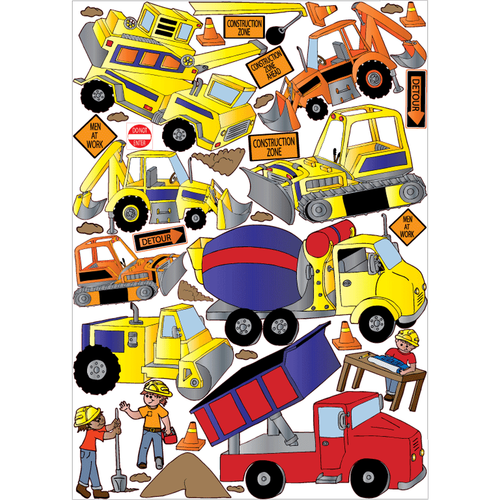 Construction Wall Decals / Truck Wall Stickers / Construction Theme