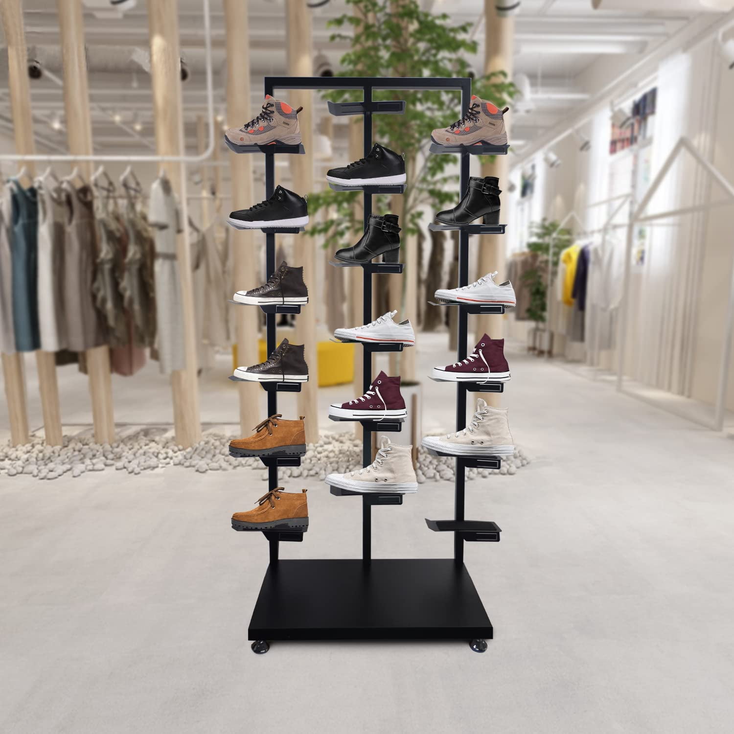 GEROBOOM Commercial Clothing Store Shoe Rack Display Rack Shoe