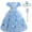 C, variant on Girls Cinderella Costume with Accessories Fancy Gown Cosplay Dress Halloween Party Size 7-8