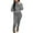 Dark Gray Womens Pajamas, variant on Workout Sets for Women Two Piece Pajamas Fleece Lined Stretchy Hooded Jacket and Butt-Lifting Flared Pants Activewear