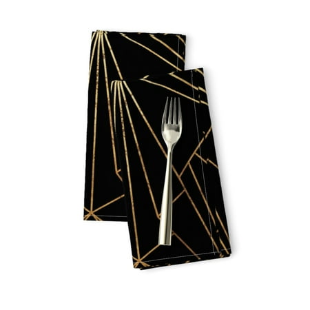 

Art Deco Geometric Vintage Inspired Cotton Dinner Napkins by Roostery Set of 2